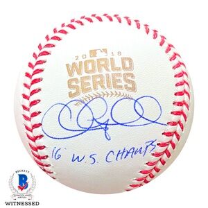 💥Chris Coghlan💥 Chicago Cubs Signed 2016 World Series Baseball Autograph —BAS